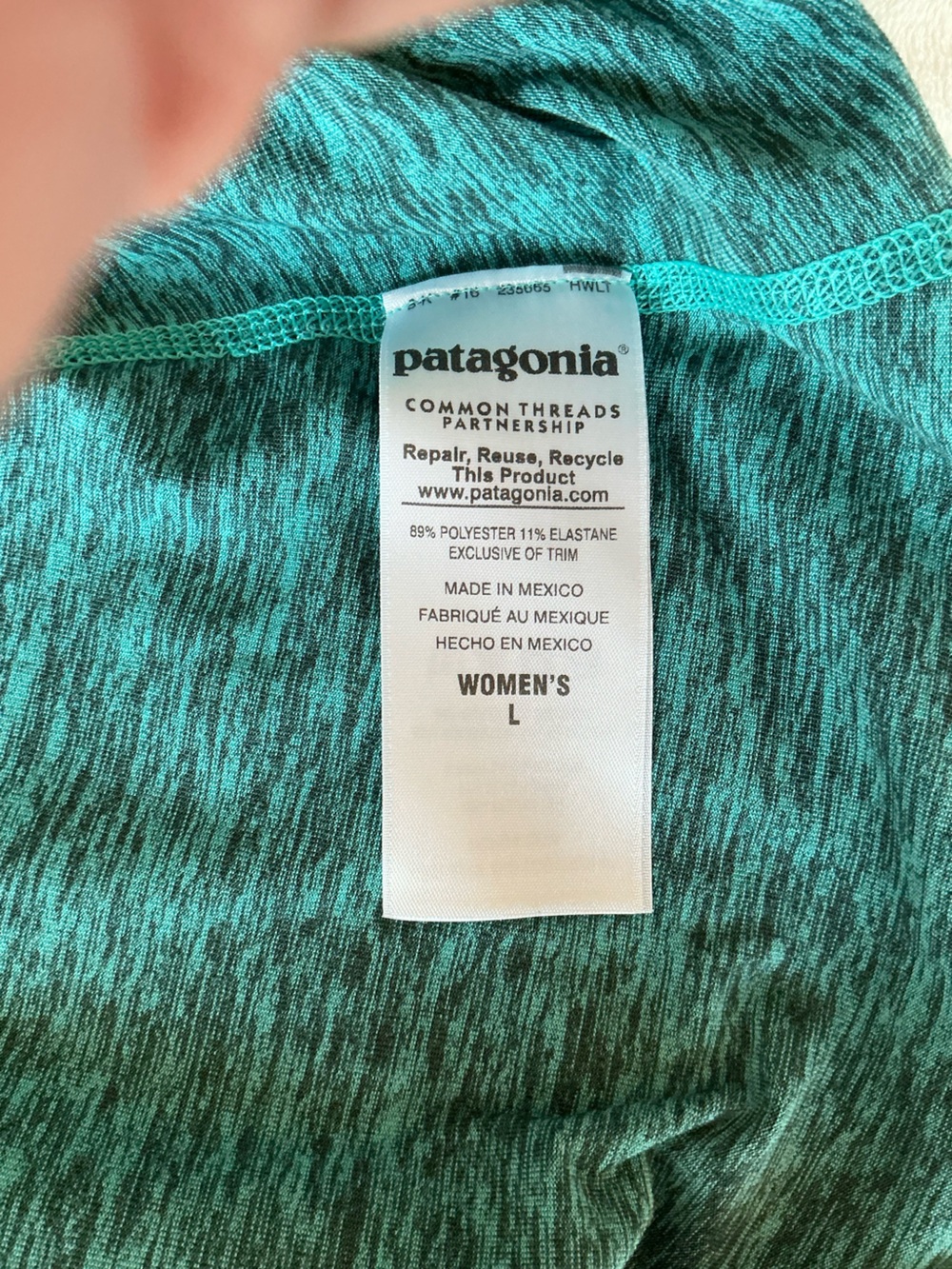 Patagonia Seabrook Sleeveless Travel Dress Size Large Heathered Teal Green - Picture 4 of 9